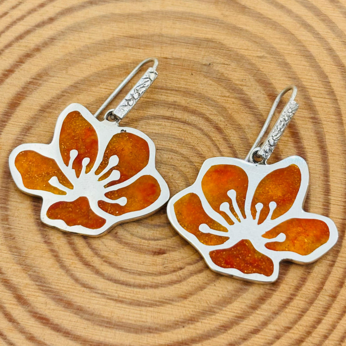 Brinco Hibisco Laranja