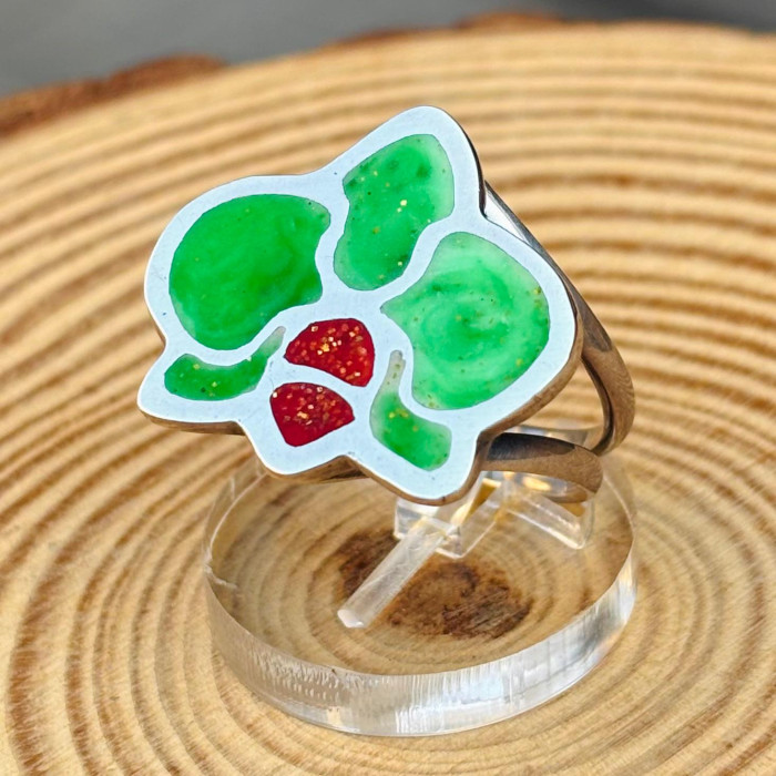 Anel Orquídea Verde