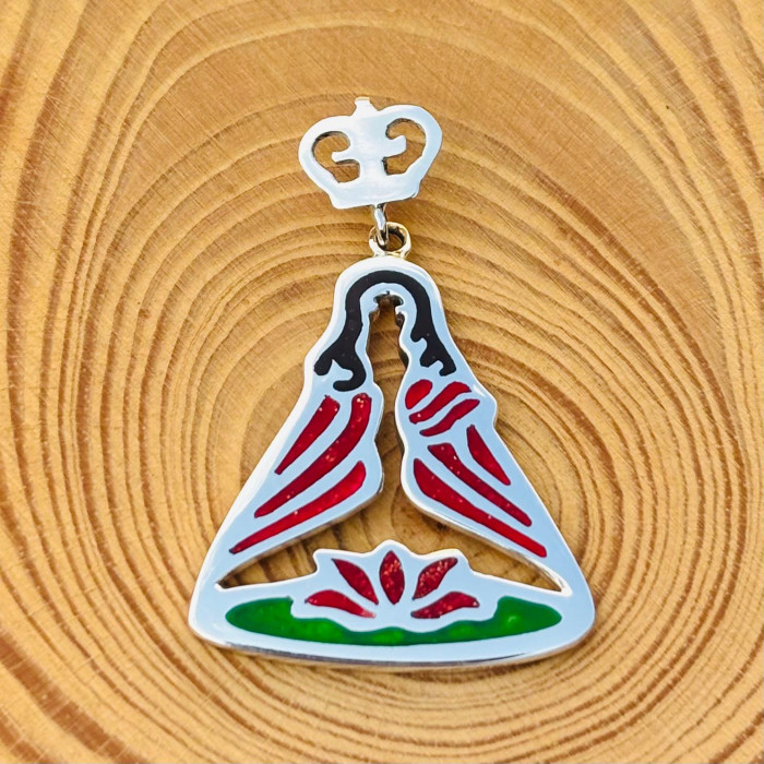 Pingente Esmaltada N.S de Nazaré Vitória Régia