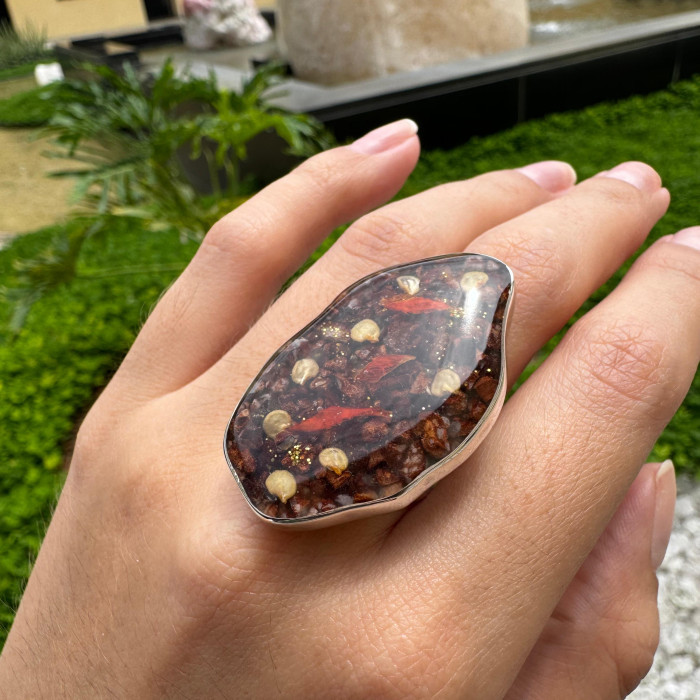 Anel Chocolate com Pimenta