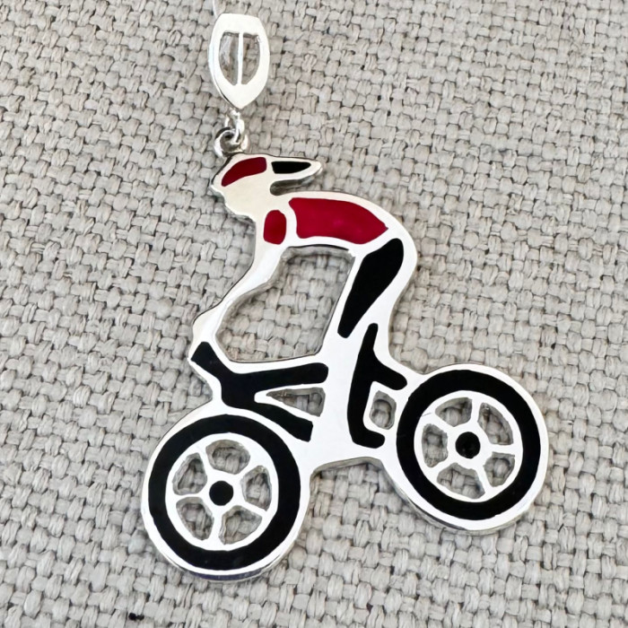 Pingente Ciclista Feminino