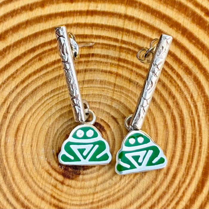 Brinco longo Muiraquitã Marajoara P