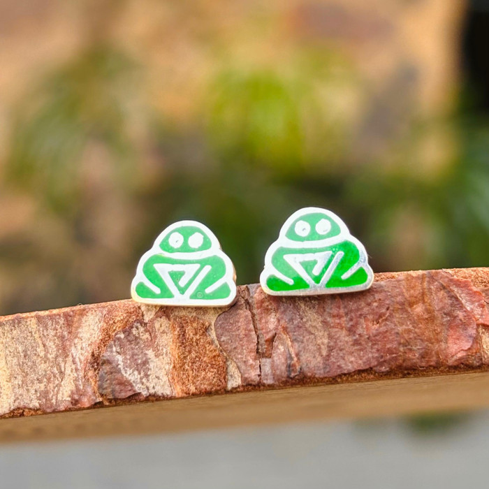 Small Green Marajoara Muiraquitã Earring