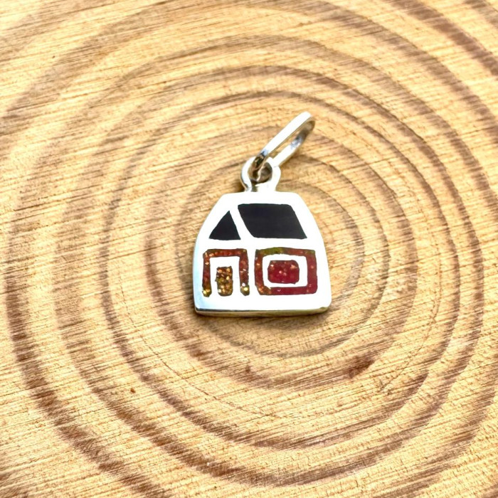 Enamelled House Pendant P