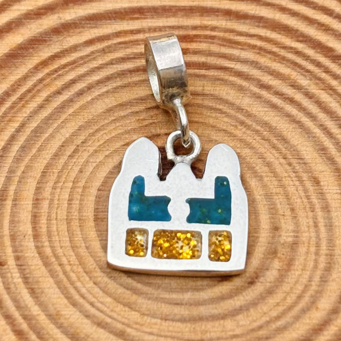 Pendant Toy Miriti Church Enameled