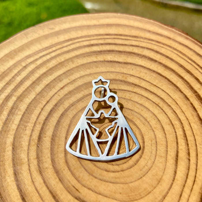 Blessed Mother Openwork Pendant