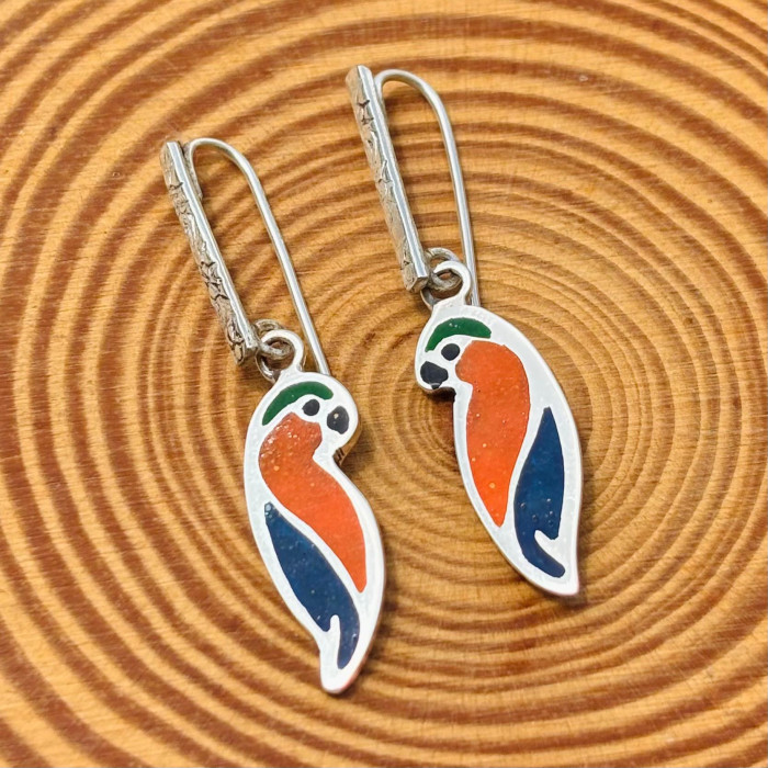 Long Little Macaw Earrings